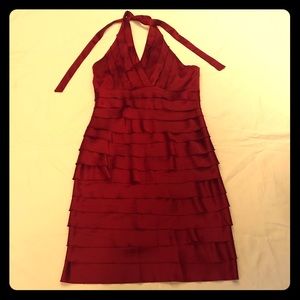 Scarlett Nite Red Mini Halter Dress